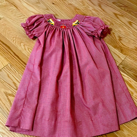 Back to school smock dress 4T-5T - Picture 1 of 4